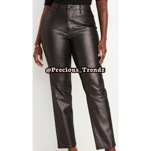 1️⃣2️⃣9️⃣ Old Navy High-Waisted Shine OG Straight Ankle Jeans Plus Size 22